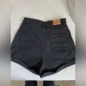 LEE Black denim high waisted shorts - Size 4